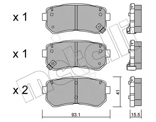 Тормозные колодки METELLI 22-0725-0