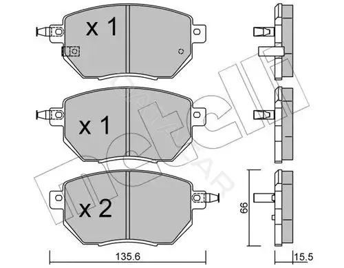 Тормозные колодки METELLI 22-0741-0