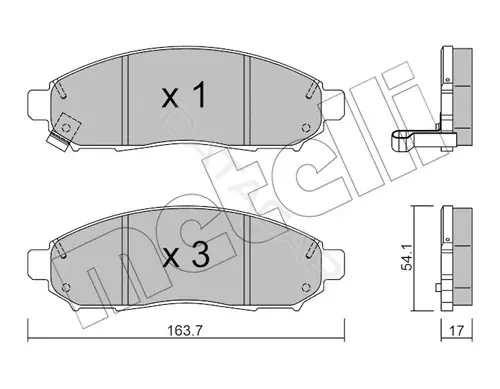 Тормозные колодки METELLI 22-0743-0