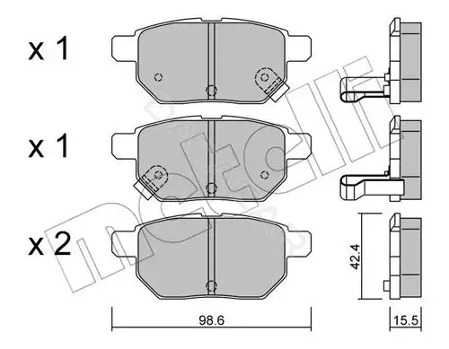 Тормозные колодки METELLI 22-0746-0