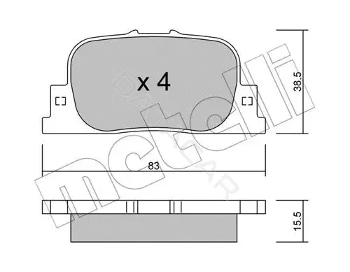 Тормозные колодки METELLI 22-0752-0