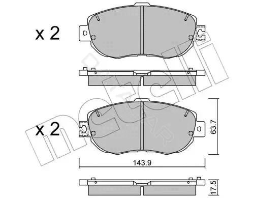Тормозные колодки METELLI 22-0756-1