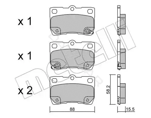 Тормозные колодки METELLI 22-0761-0