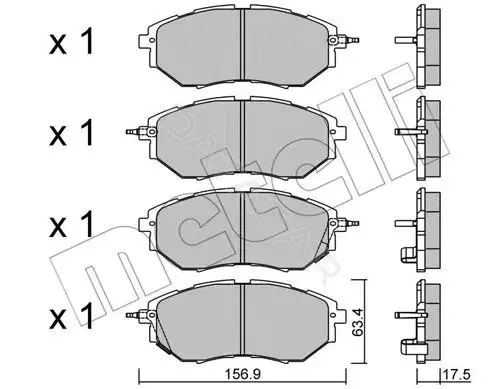 Тормозные колодки METELLI 22-0763-0