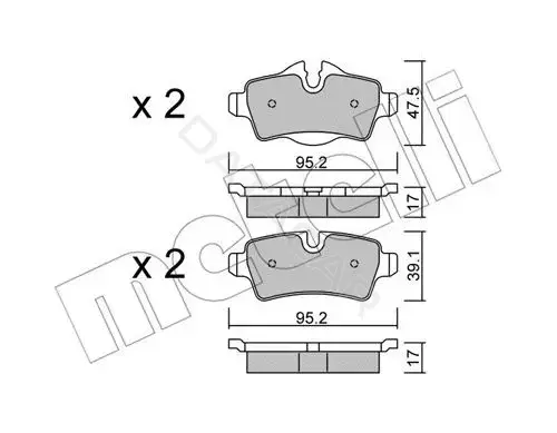 Тормозные колодки METELLI 22-0769-0