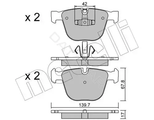 Тормозные колодки METELLI 22-0773-6