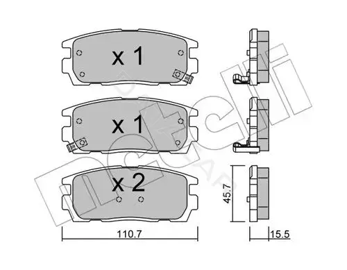Тормозные колодки METELLI 22-0779-0