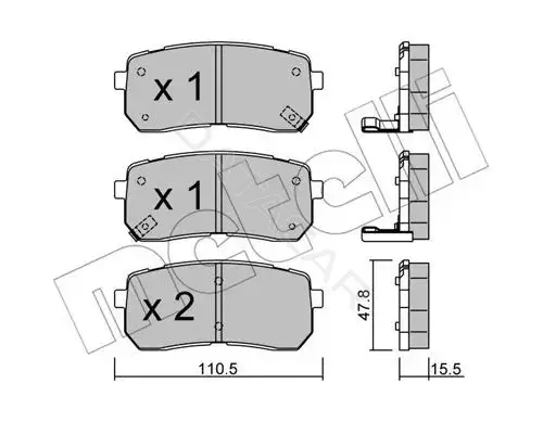 Тормозные колодки METELLI 22-0786-0
