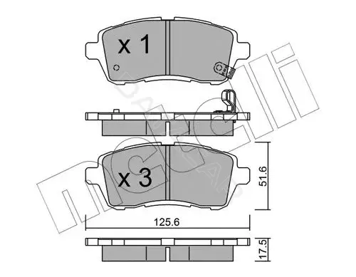 Тормозные колодки METELLI 22-0793-0