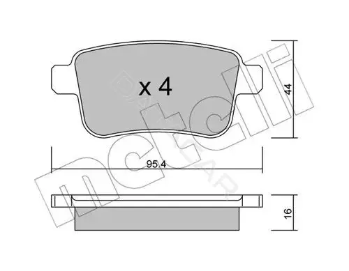 Тормозные колодки METELLI 22-0814-0