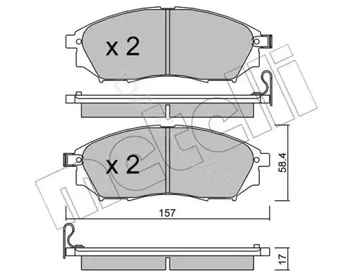 Тормозные колодки METELLI 22-0819-0