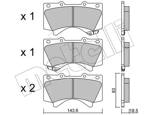 Тормозные колодки METELLI 22-0821-0