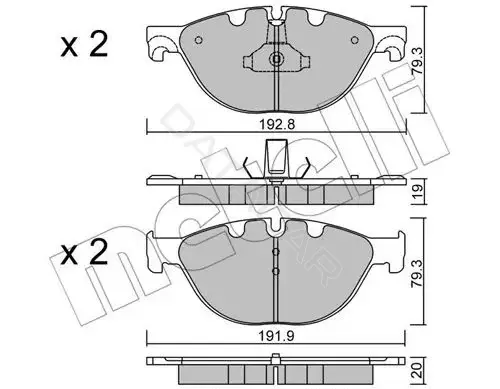 Тормозные колодки METELLI 22-0830-0