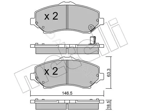 Тормозные колодки METELLI 22-0862-1