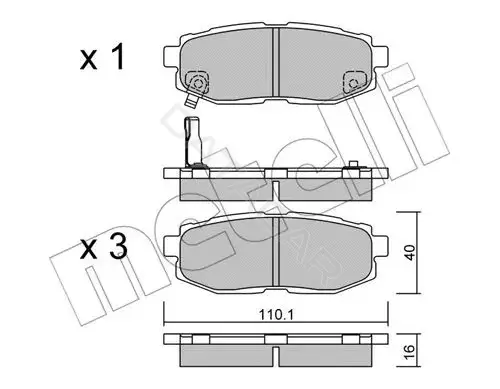 Тормозные колодки METELLI 22-0875-0