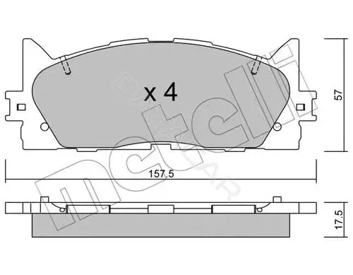 Тормозные колодки METELLI 22-0882-0