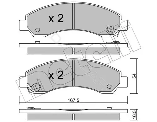 Тормозные колодки METELLI 22-0888-0