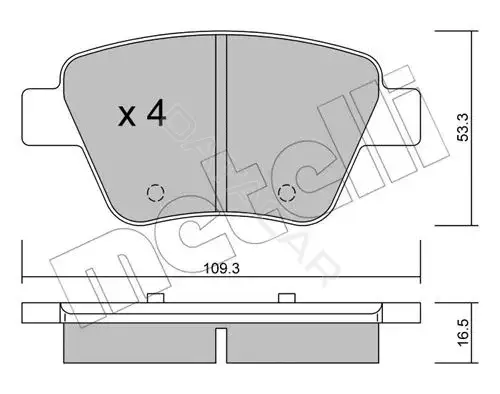 Тормозные колодки METELLI 22-0889-0