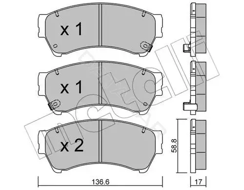 Тормозные колодки METELLI 22-0924-0