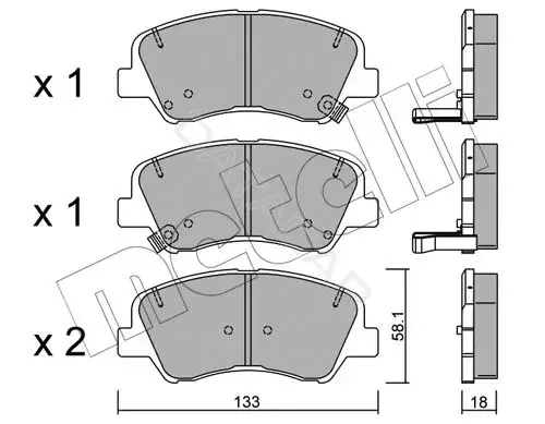 Тормозные колодки METELLI 22-0943-0