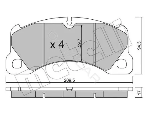 Тормозные колодки METELLI 22-0957-3