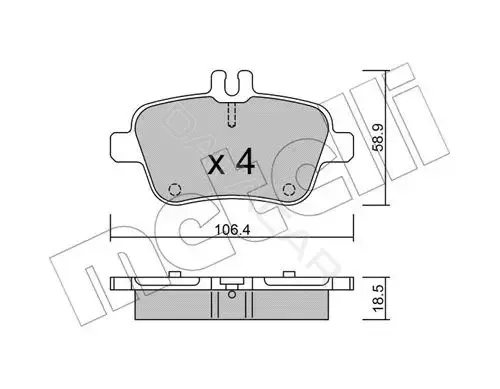 Тормозные колодки METELLI 22-0966-0