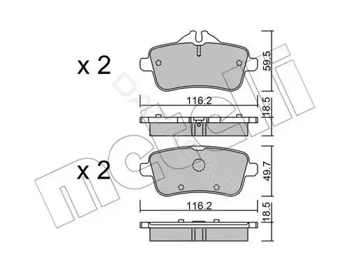 Тормозные колодки METELLI 22-0968-0