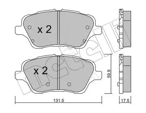 Тормозные колодки METELLI 22-0976-0