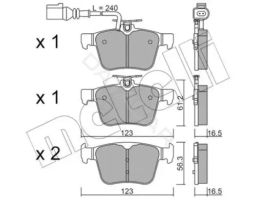 Тормозные колодки METELLI 22-0981-1