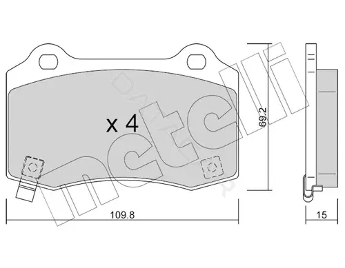 Тормозные колодки METELLI 22-0251-6