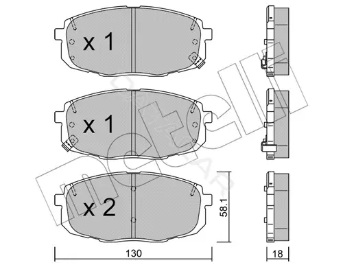 Тормозные колодки METELLI 22-0513-1