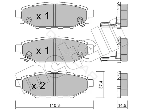 Тормозные колодки METELLI 22-0764-1