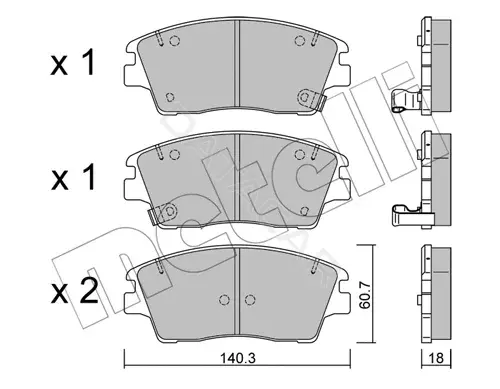 Тормозные колодки METELLI 22-1164-0