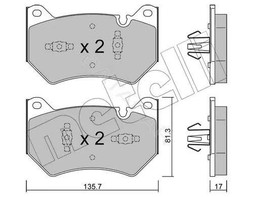 Тормозные колодки METELLI 22-1170-1