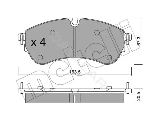 Тормозные колодки METELLI 22-1173-0