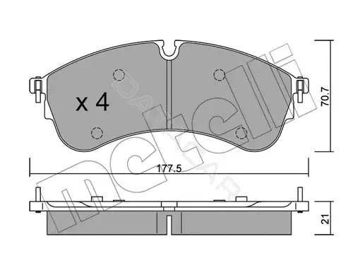 Тормозные колодки METELLI 22-1174-0