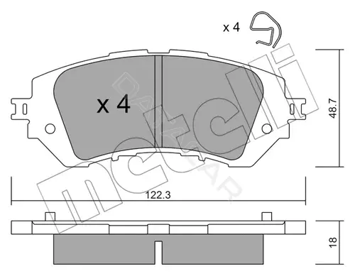 Тормозные колодки METELLI 22-1219-0