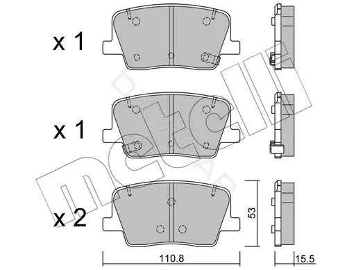 Тормозные колодки METELLI 22-1232-0