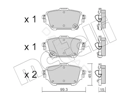 Тормозные колодки METELLI 22-1236-0