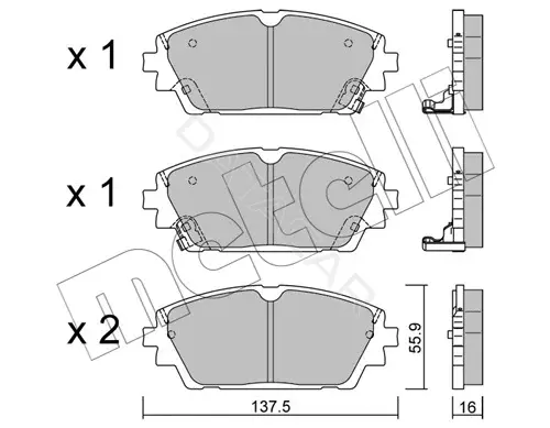 Тормозные колодки METELLI 22-1237-0