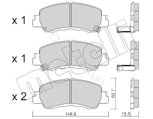 Тормозные колодки METELLI 22-1239-0