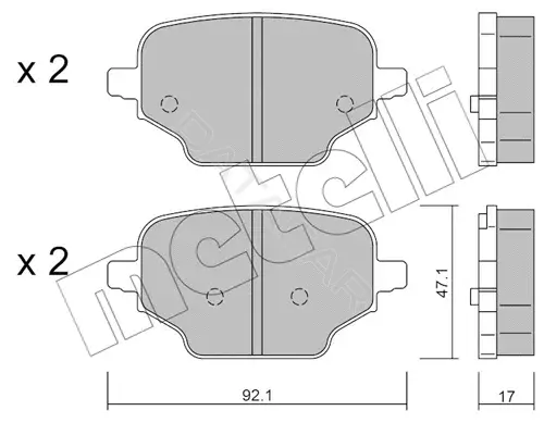 Тормозные колодки METELLI 22-1245-0