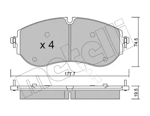Тормозные колодки METELLI 22-1262-0