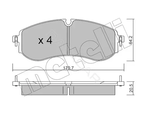 Тормозные колодки METELLI 22-1263-0