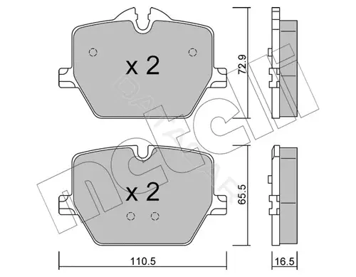 Тормозные колодки METELLI 22-1266-0