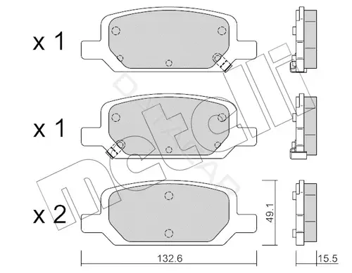 Тормозные колодки METELLI 22-1278-0