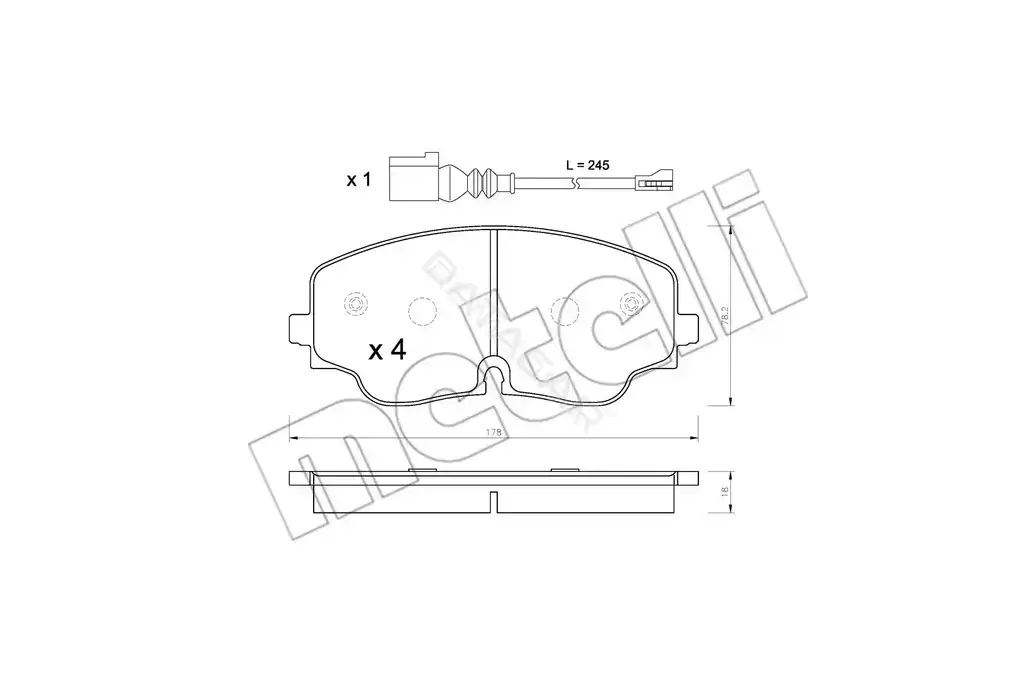 Тормозные колодки METELLI 22-1316-0