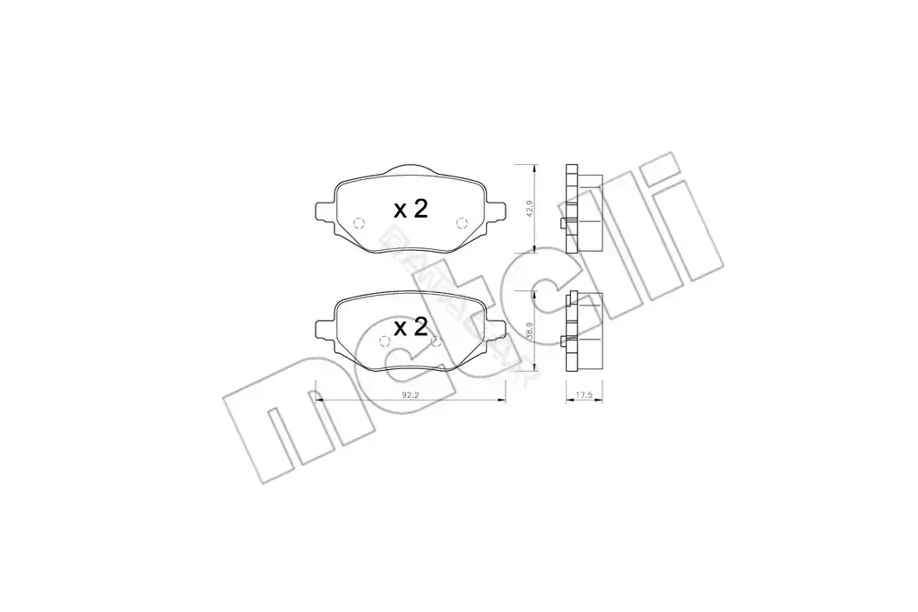 Тормозные колодки METELLI 22-1323-0