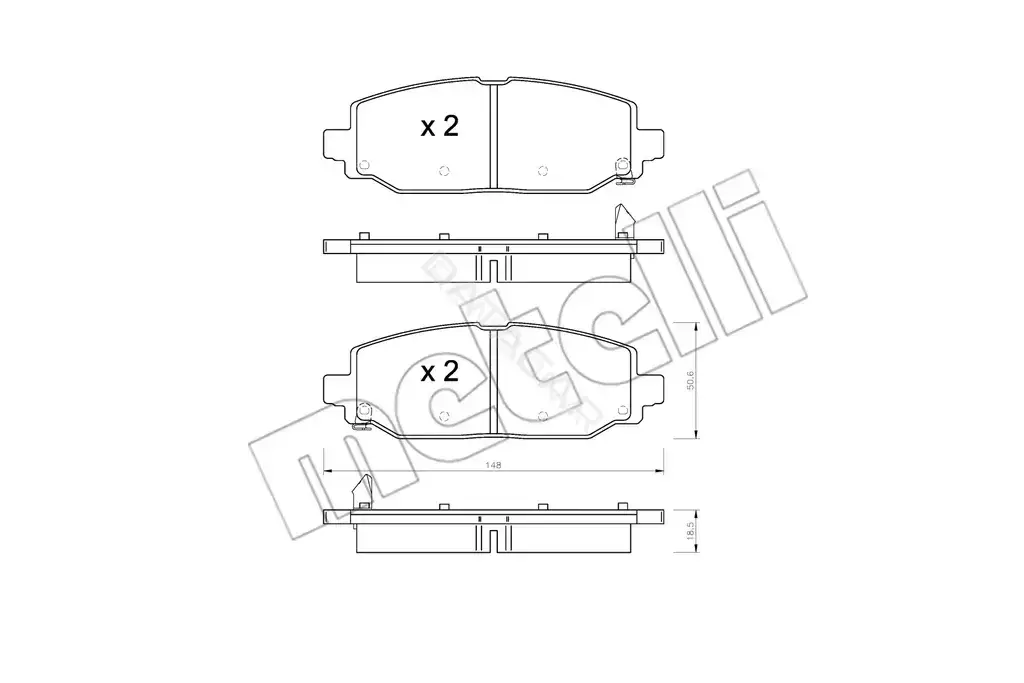 Тормозные колодки METELLI 22-1335-0