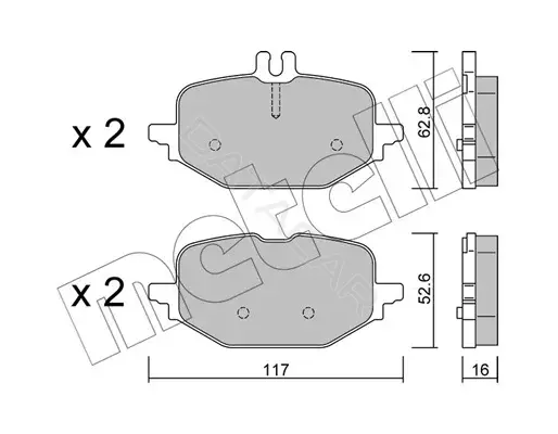 Тормозные колодки METELLI 22-1359-0